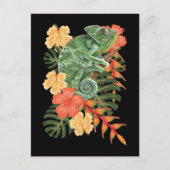 Hawaii Chameleon Flower Reptile Briefkaart (Voorkant)