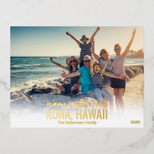 HAWAII CHRISTMAS CARD | BRIEFKAARTEN BEACH FOTO (Voorkant)