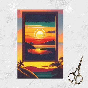  Hawaii Colorful Travel Artwork Tissuepapier