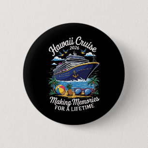 Hawaii-cruise 2026 vakantietrip bijpassende famili ronde button 5,7 cm