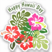 Hawaii Dag Sticker (Voorkant)