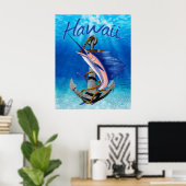 Hawaii Deep Zee Gevist Poster (Thuiskantoor)