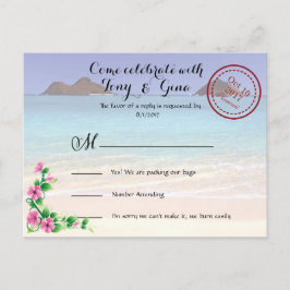 Hawaii Destination Wedding RSVP Briefkaart
