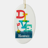 Hawaii Dive - Colorful Scuba Keramisch Ornament (Rechts)