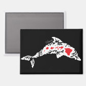 Hawaii Dolphin Islands Magneet (Voorkant / Achterkant)