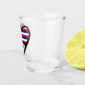 Hawaii, Drapeau D'État HI En Coeur, Verre Tiré (Droite)