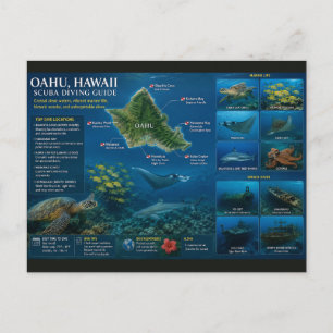 Hawaii Duiklocaties Briefkaart