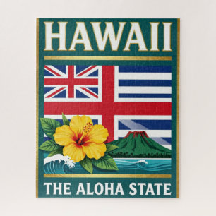 HAWAII Eiland Erfgoed Tropische Bloemen Legpuzzel