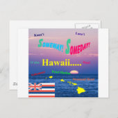 Hawaii ergens ooit briefkaart (Voorkant / Achterkant)