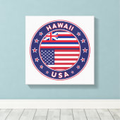 Hawaii, États-Unis, affiche Hawaii, toile (Insitu (Plancher de Bois))