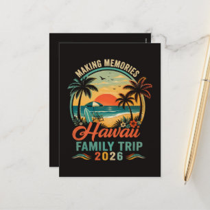 Hawaii Familiereis Tropische Zonsondergang 2026 Feestdagenkaart