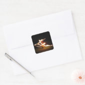 Hawaii Fire Dance Vierkante Sticker (Envelop)