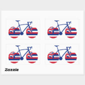 Hawaii Flag Cycling Rechthoekige Sticker (Vel)