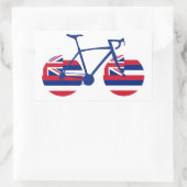 Hawaii Flag Cycling Rechthoekige Sticker (Tas)