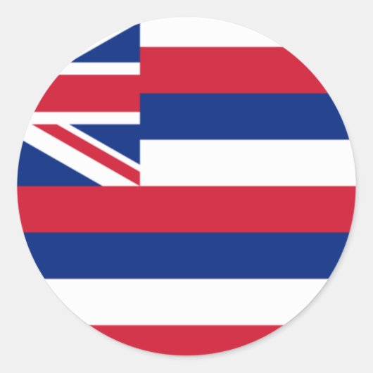 Hawaii Flag Ronde Sticker (Voorkant)