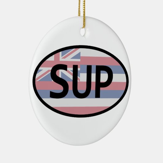 Hawaii Flag Standup Paddling Keramisch Ornament (Rechts)