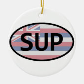 Hawaii Flag Standup Paddling Keramisch Ornament (Voorkant)