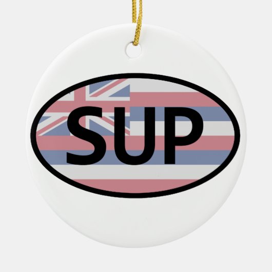 Hawaii Flag Standup Paddling Keramisch Ornament (Voorkant)