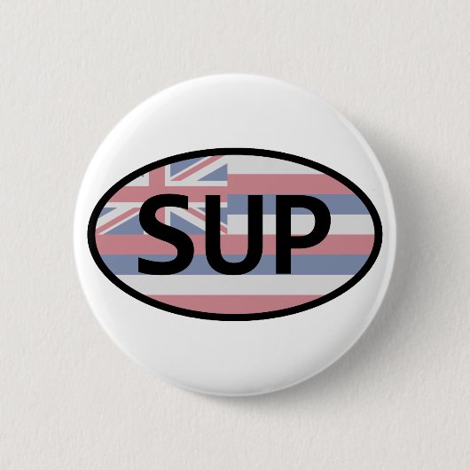 Hawaii Flag Standup Paddling Ronde Button 5,7 Cm (Voorkant)
