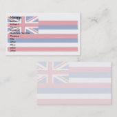 Hawaii Flag Visitekaartje (Voorkant / Achterkant)