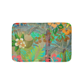 Hawaii Flower Hula  Floral Graphic Badmat