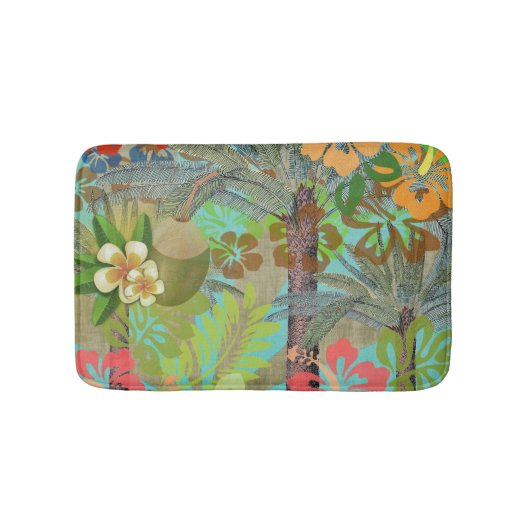 Hawaii Flower Hula  Floral Graphic Badmat (Voorkant)