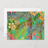 Hawaii Flower Hula Floral Graphic Briefkaart (Voorkant / Achterkant)