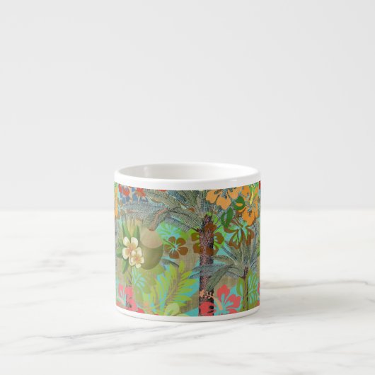 Hawaii Flower Hula  Floral Graphic Espresso Kop (Voorkant)