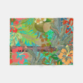 Hawaii Flower Hula Floral Graphic Fleece Deken (Voorkant (Horizontaal))