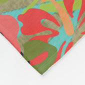 Hawaii Flower Hula Floral Graphic Fleece Deken (Hoek)