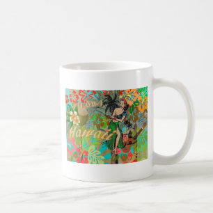 Hawaii Flower Hula  Floral Graphic Koffiemok