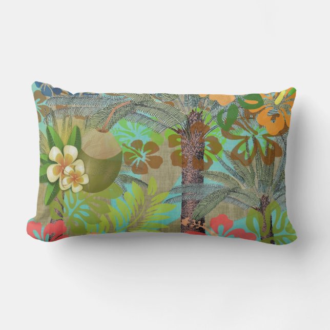 Hawaii Flower Hula  Floral Graphic Kussen (Voorkant)