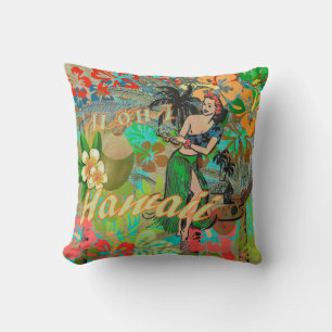Hawaii Flower Hula  Floral Graphic Kussen