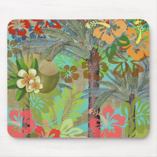 Hawaii Flower Hula  Floral Graphic Muismat (Voorkant)