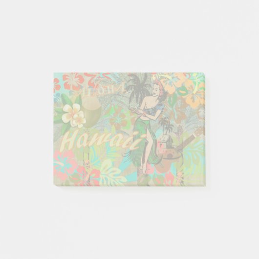 Hawaii Flower Hula  Floral Graphic Post-it® Notes (Voorkant)