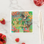 Hawaii Flower Hula Floral Graphic Servet (Insitu)