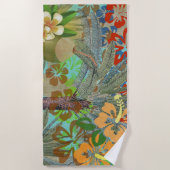 Hawaii Flower Hula  Floral Graphic Strandlaken (Voorkant)