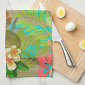 Hawaii Flower Hula Floral Graphic Theedoek (Quarter Fold)