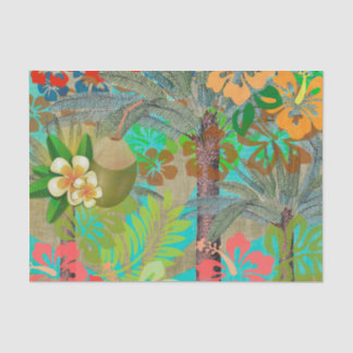 Hawaii Flower Hula  Floral Graphic Tissuepapier