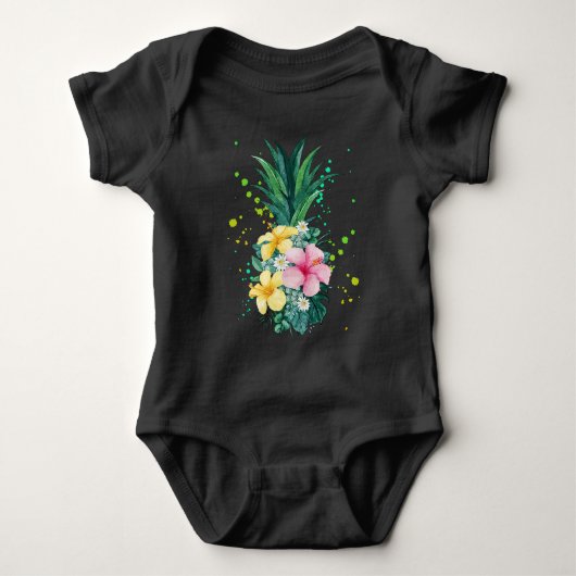 Hawaii Flower Pineapple Art Vacking Romper (Voorkant)