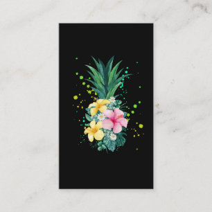 Hawaii Flower Pineapple Art Vacking Visitekaartje
