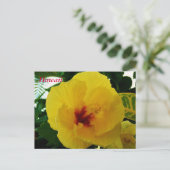 Hawaii Flower Yellow Hibiscus Briefkaart (Staand voorkant)