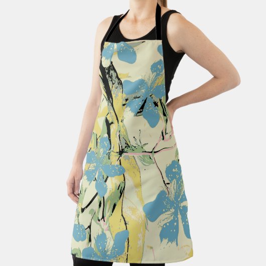 Hawaii Flowers Blue en Yellow Schort (Insitu)