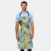 Hawaii Flowers Blue en Yellow Schort (Gedragen)