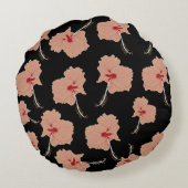 Hawaii Flowers Rond Kussen (Achterkant)