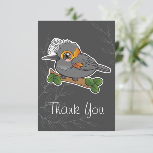 Hawaii Forest Bird Akohekohe Bedankkaart (Staand voorkant)
