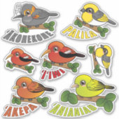 Hawaii Forest Vogelpakket Sticker (Voorkant)