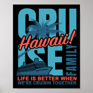 Hawaii gezinscruise bijpassende outfit schattige H Poster