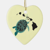 Hawaii Green Zee Turtle and Hawaii Islands Keramisch Ornament (Rechts)