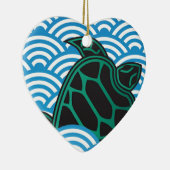 Hawaii Green Zee Turtle Keramisch Ornament (Rechts)